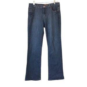 Lois denim midrise wide leg dark wash denim jeans size 33/33